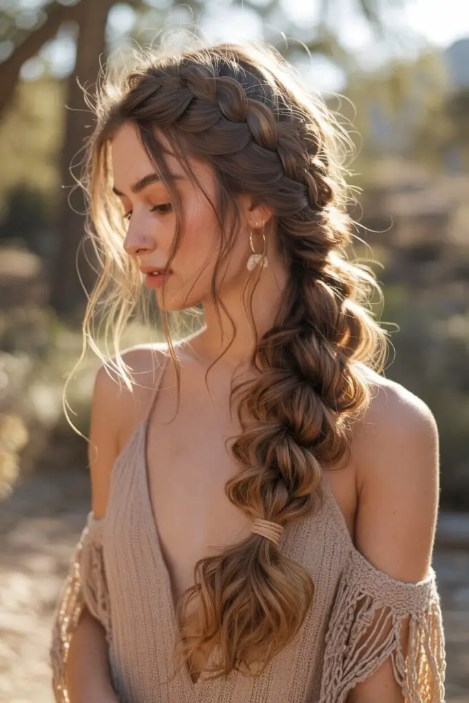 Boho Braids Hairstyles Ideas: 13 Effortlessly Cool Looks You’ll Wanna Try ASAP 11 Boho Ponytail Braid