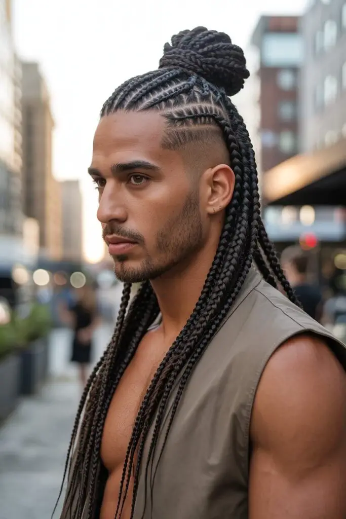 Hair Braids Styles for Men: The Ultimate Guide to Braided Swagger 7 Braided Man Bun Because Why Not
