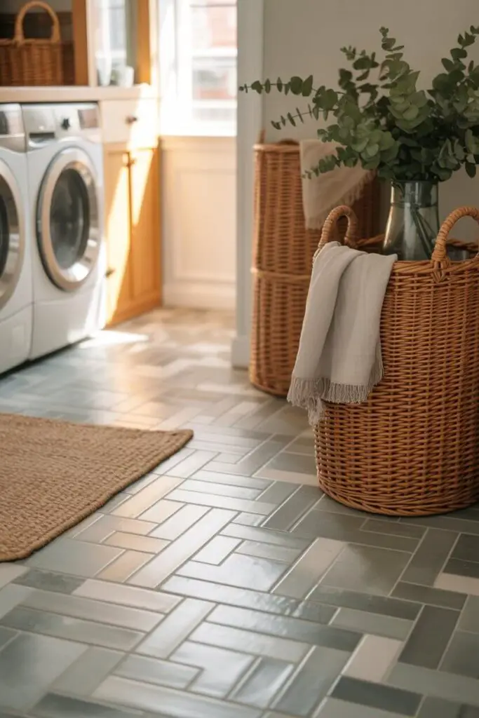 The Best Laundry Room Flooring Ideas That Actually Work 2 Ceramic or Porcelain Tile Tougher Than It Looks