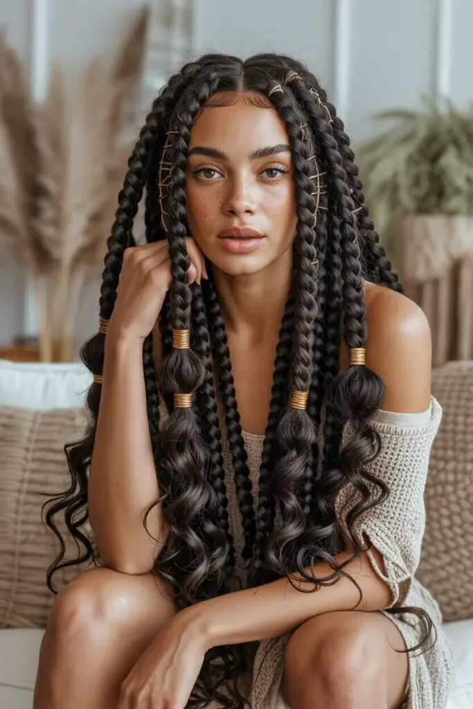 Boho Knotless Braids Ideas: The Ultimate Guide to Your Next Free-Spirited Look 6 Chunky Boho Braids (A.K.A. Lazy Girl Luxury)