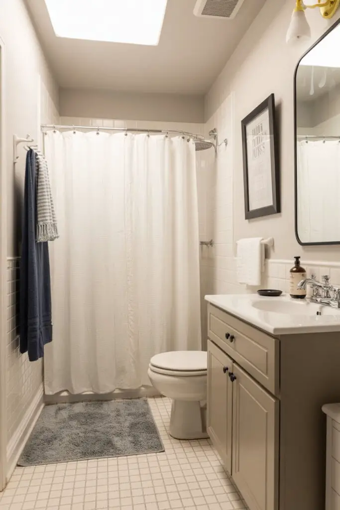 How to Decorate a Small Bathroom with No Window 3 Embrace Light, Neutral Colors