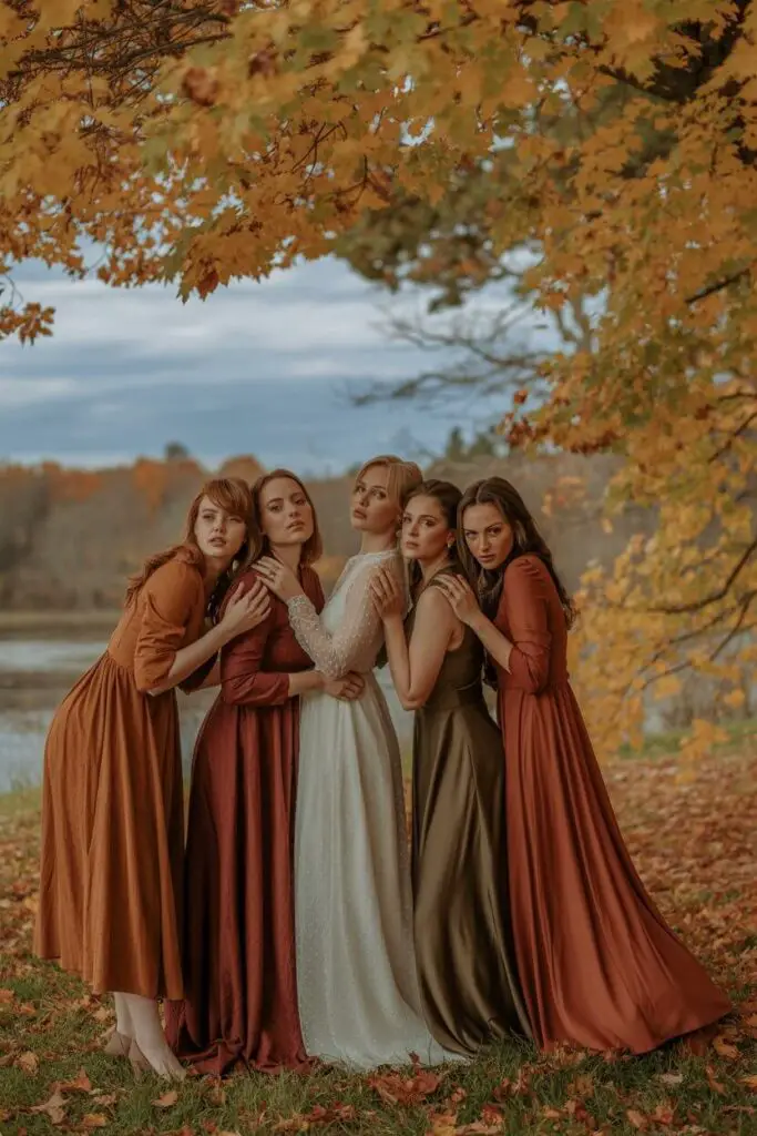 What Color Bridesmaid Dress Should You Wear? Let’s Talk About It 💃 5 Fall Weddings