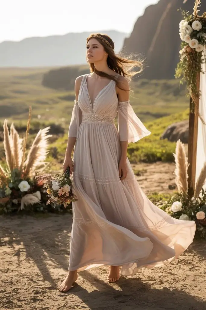 Boho Wedding Dress Ideas That’ll Make You Say “I Do” to the Dress 5 Flowy Vibes Only Silhouettes That Swoon