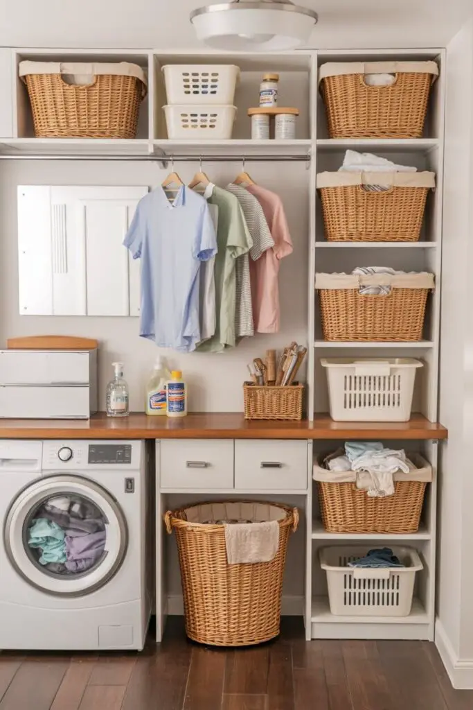 How to Make a Small Laundry Room Functional: Tips, Tricks & a Touch of Humor 2 Fold & Sort Like a Pro Baskets, Bins, and More Baskets