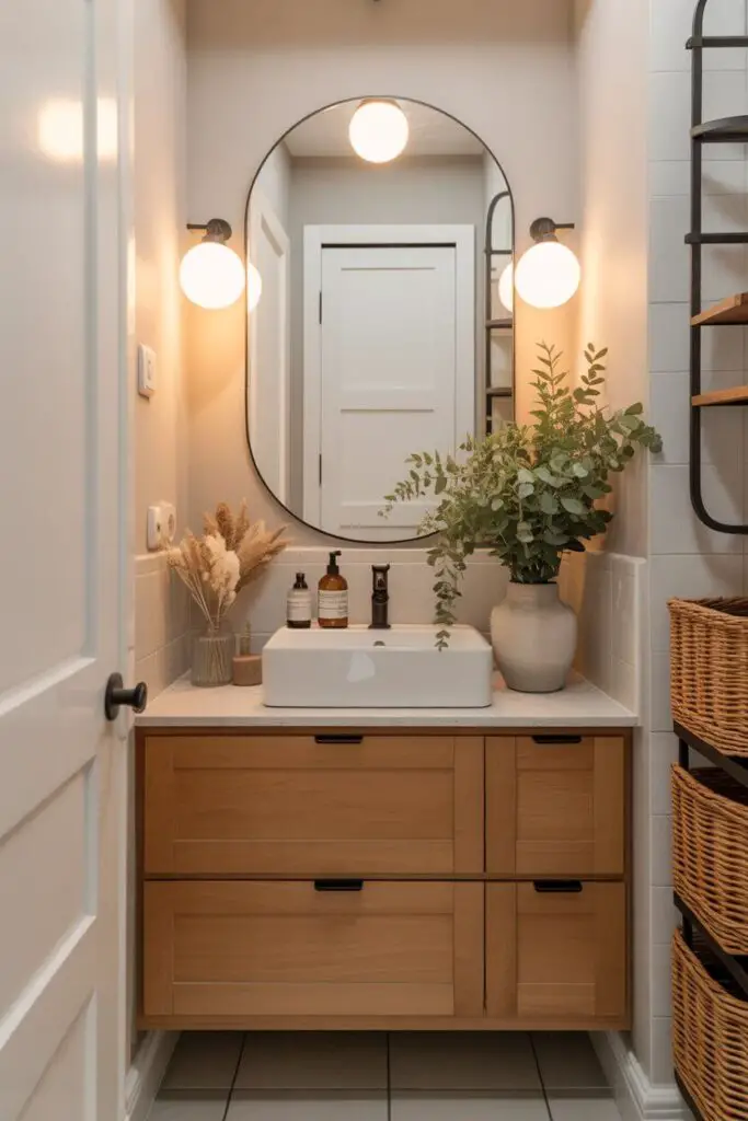 How to Decorate a Small Bathroom with No Window 2 Go for Bright, Reflective Fixtures
