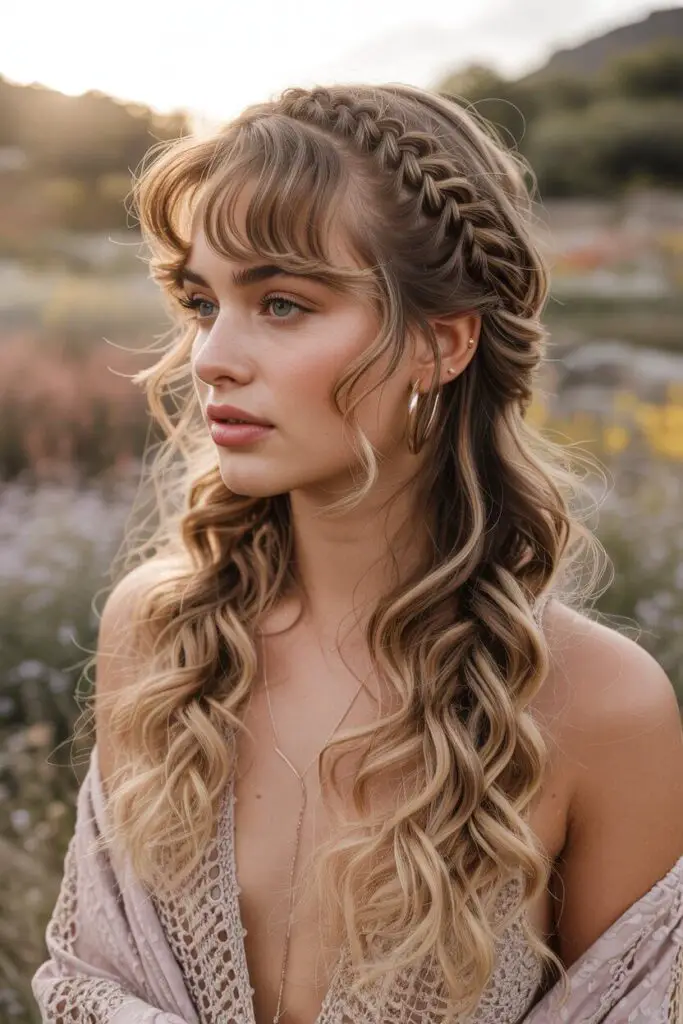 Boho Braids Hairstyles Ideas: 13 Effortlessly Cool Looks You’ll Wanna Try ASAP 6 Half-Up Boho Braids