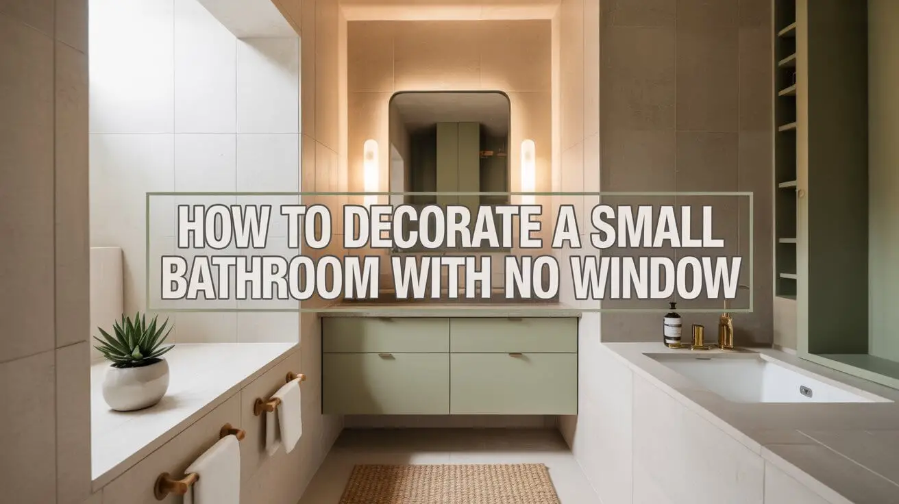 How to Decorate a Small Bathroom with No Window