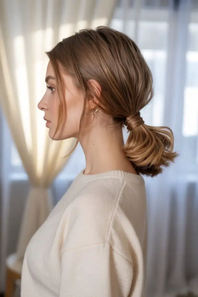 Low Ponytail with a Twist