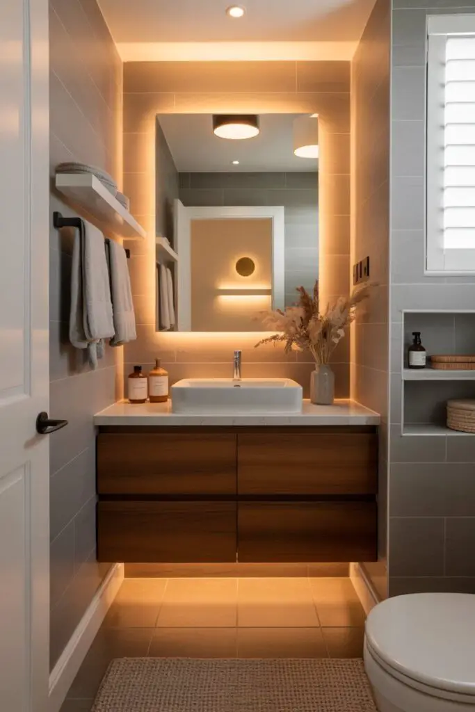 How to Decorate a Small Bathroom with No Window 1 Make the Most of Lighting