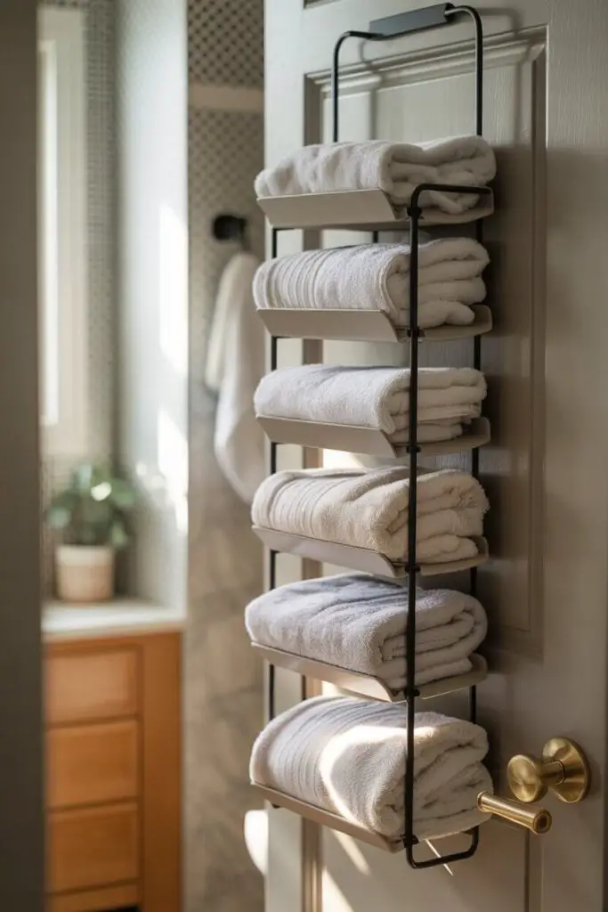 How to Keep Bathroom Towels Organized Without Losing Your Mind 6 Over-the-Door Organizers