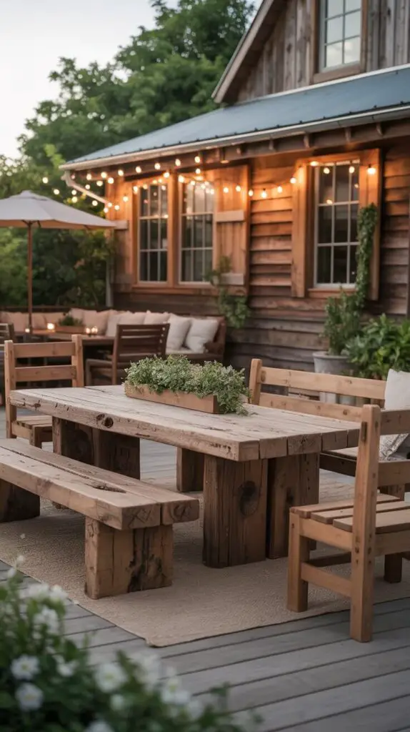 What Decor Goes With Outdoor Farmhouse? (Spoiler: Way More Than You Think!) 2 Rustic Wood The Backbone of Farmhouse Style