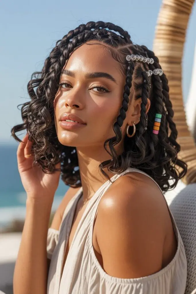 Boho Knotless Braids Ideas: The Ultimate Guide to Your Next Free-Spirited Look 5 Short & Sweet Shoulder-Length Boho Braids