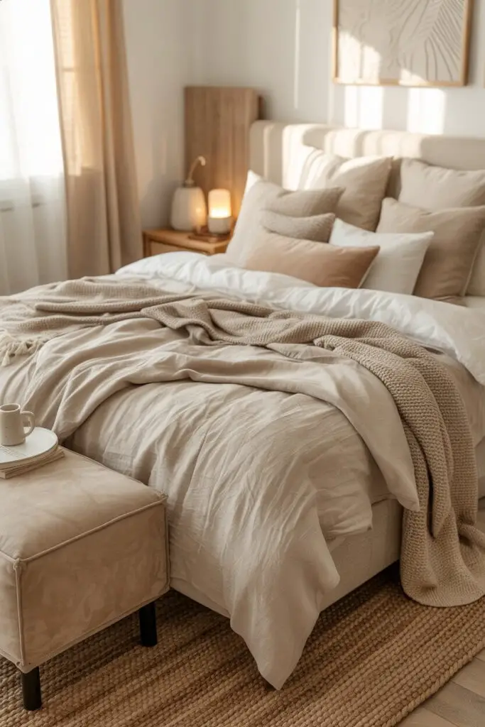 Neutral Bedroom Decorating Ideas That Won’t Bore You to Sleep 😴 2 Texture Is Your Best Friend (Seriously)