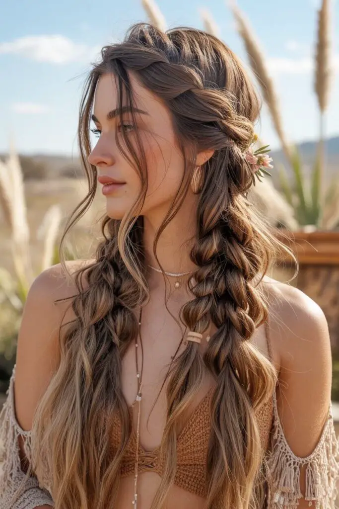 Boho Braids Hairstyles Ideas: 13 Effortlessly Cool Looks You’ll Wanna Try ASAP 14 Twist + Braid Combo