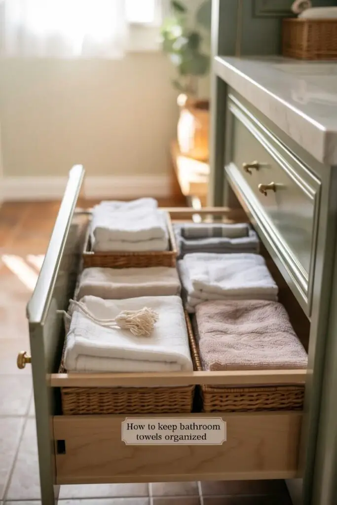 How to Keep Bathroom Towels Organized Without Losing Your Mind 7 Under-Sink Storage