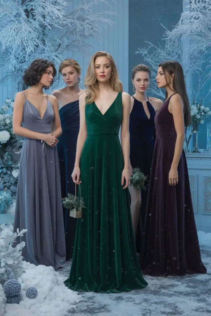 What Color Bridesmaid Dress Should You Wear? Let’s Talk About It 💃 6 Winter Weddings