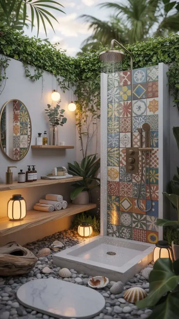 Outdoor Showers Ideas: How to Make a Splash (Without Flooding Your Backyard) 9 🌈 Design Tips to Make It Pop