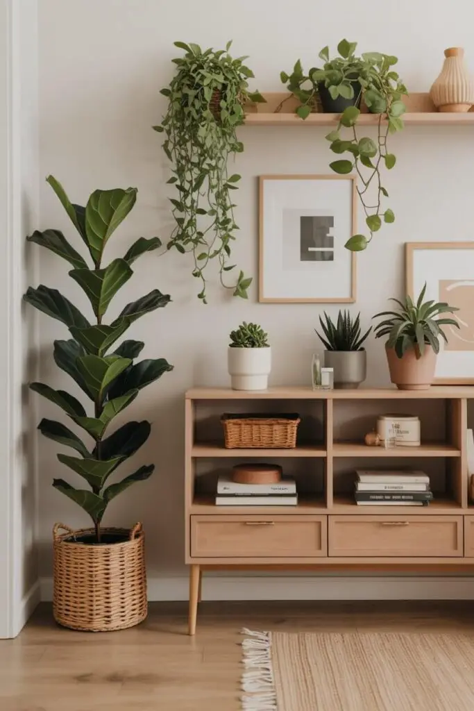 How to Design an Eclectic Entryway (That Wows Before They’ve Even Taken Off Their Shoes) 11 Bring in Greenery