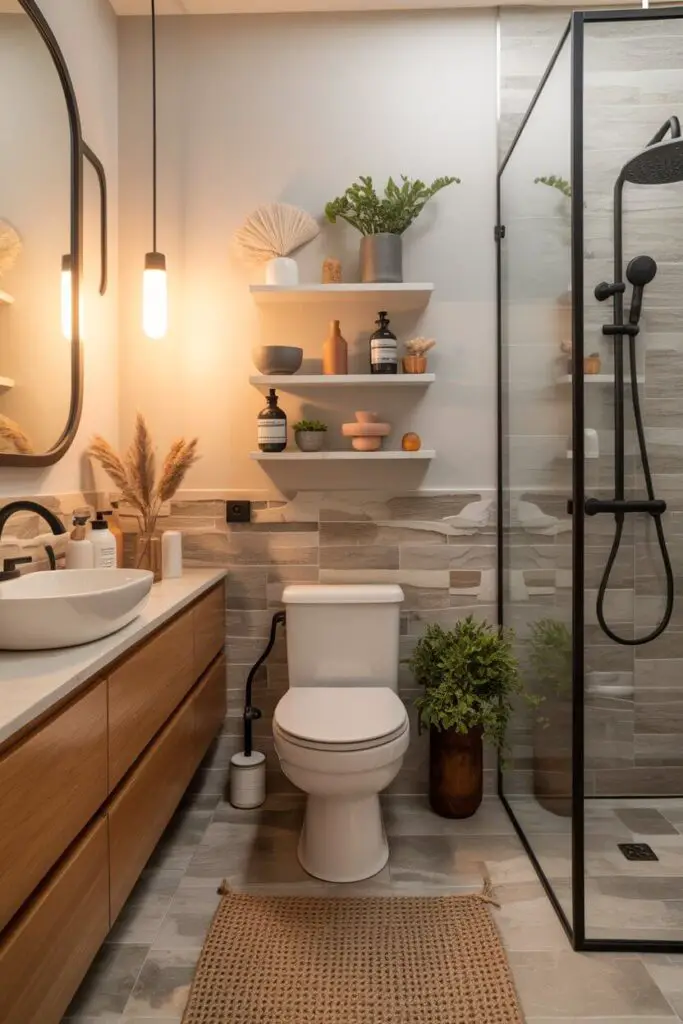 How to Add a Modern Twist to a Small Bathroom (Without Making It Feel Like a Shoebox) 8 Bring in Modern Materials & Finishes