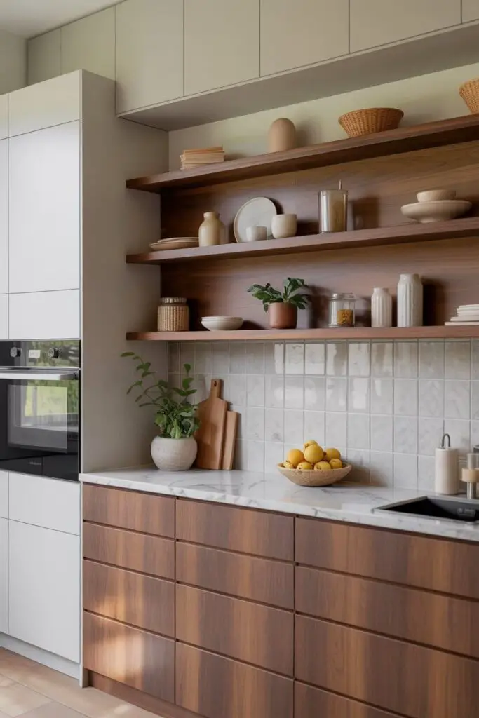 How to Create a Luxurious Kitchen with Open Shelving: 13 Design Secrets 2 Choose Premium Materials