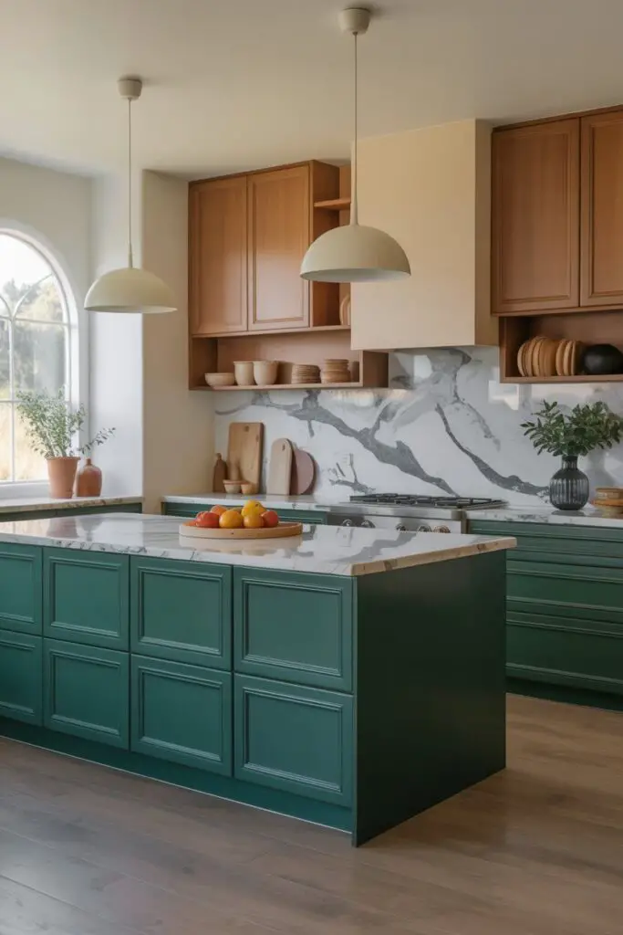 How to Design a Luxury Kitchen with a Bold Color Scheme 7 Choose the Right Surfaces to Balance Color