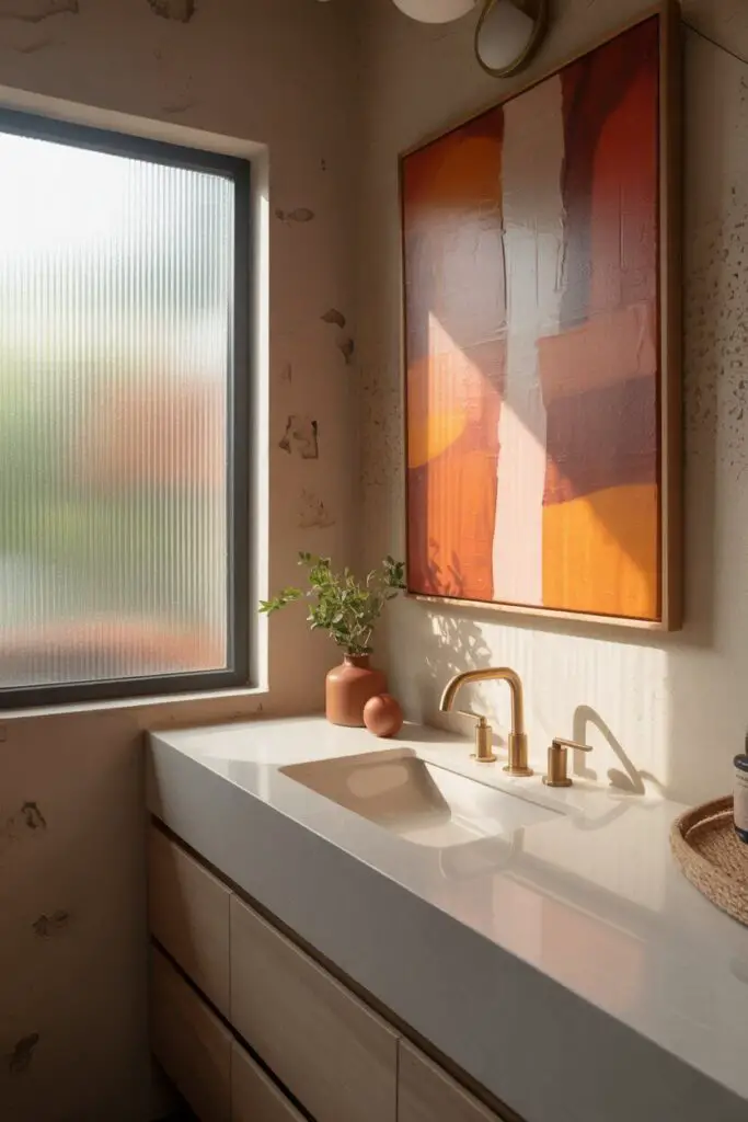How to Incorporate Art in a Small Bathroom Design (Without Making It Feel Cluttered) 10 Choosing Colors That Work with Small Bathroom Lighting