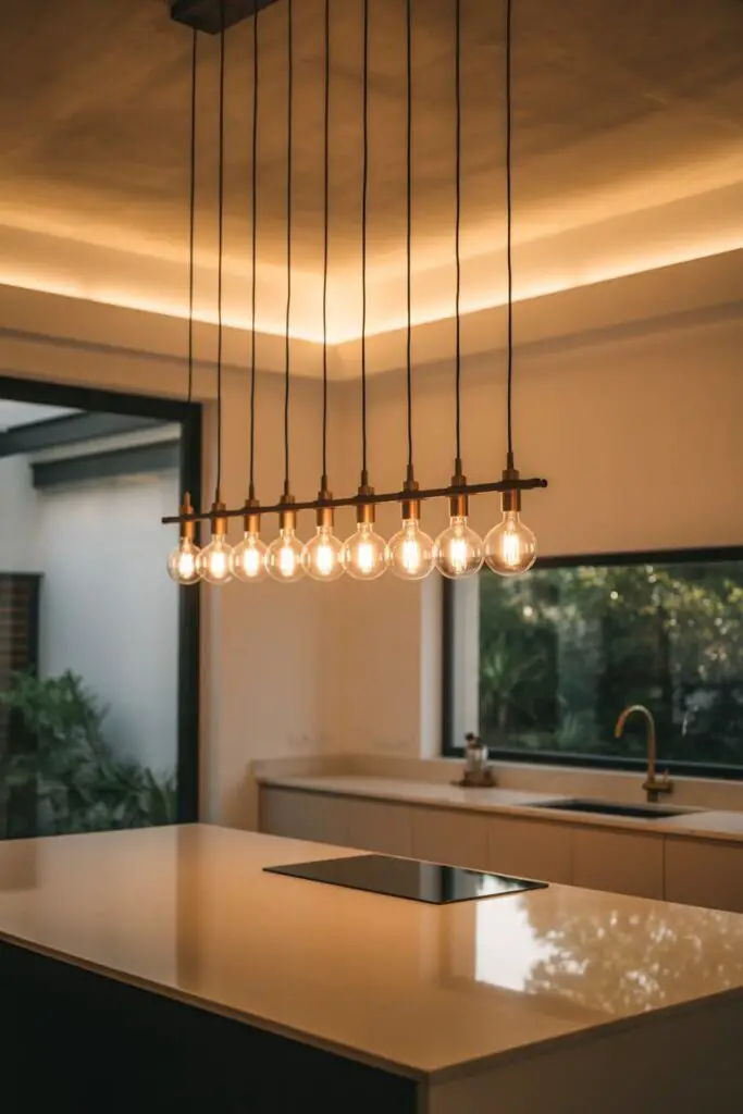 How to Design a Luxury Kitchen with Bold Lighting (That Doesn’t Feel Like a Stage Set) 14 Consider Scale with Ceiling Height