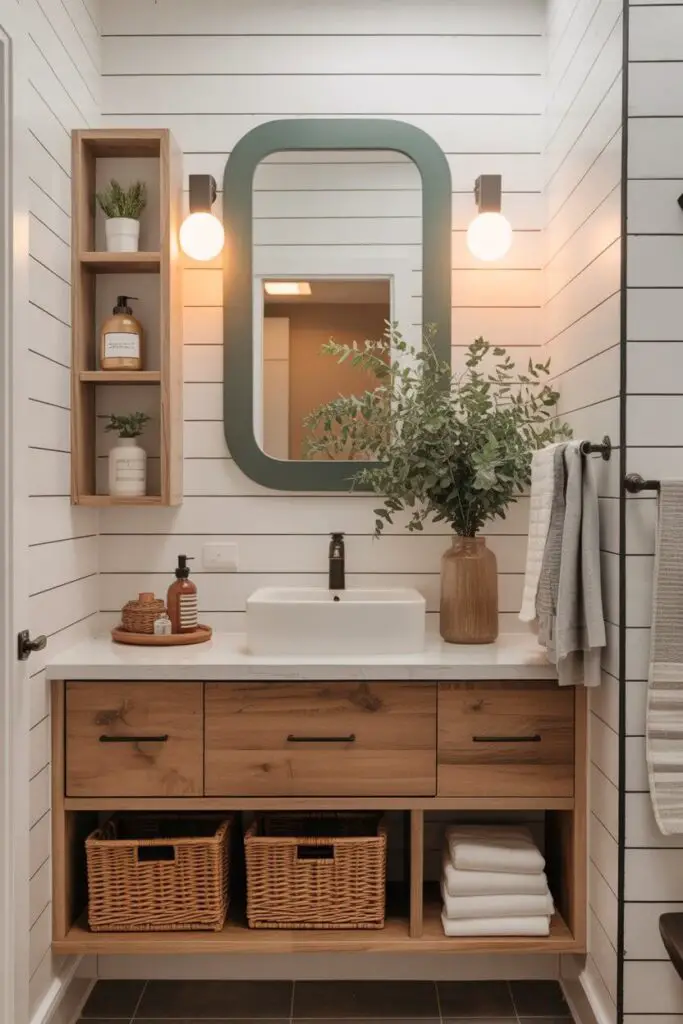 How to Incorporate Wood Accents into a Small Bathroom (Warmth, Style, and Zero Cabin Overload) 8 Coordinating with Your Existing Style