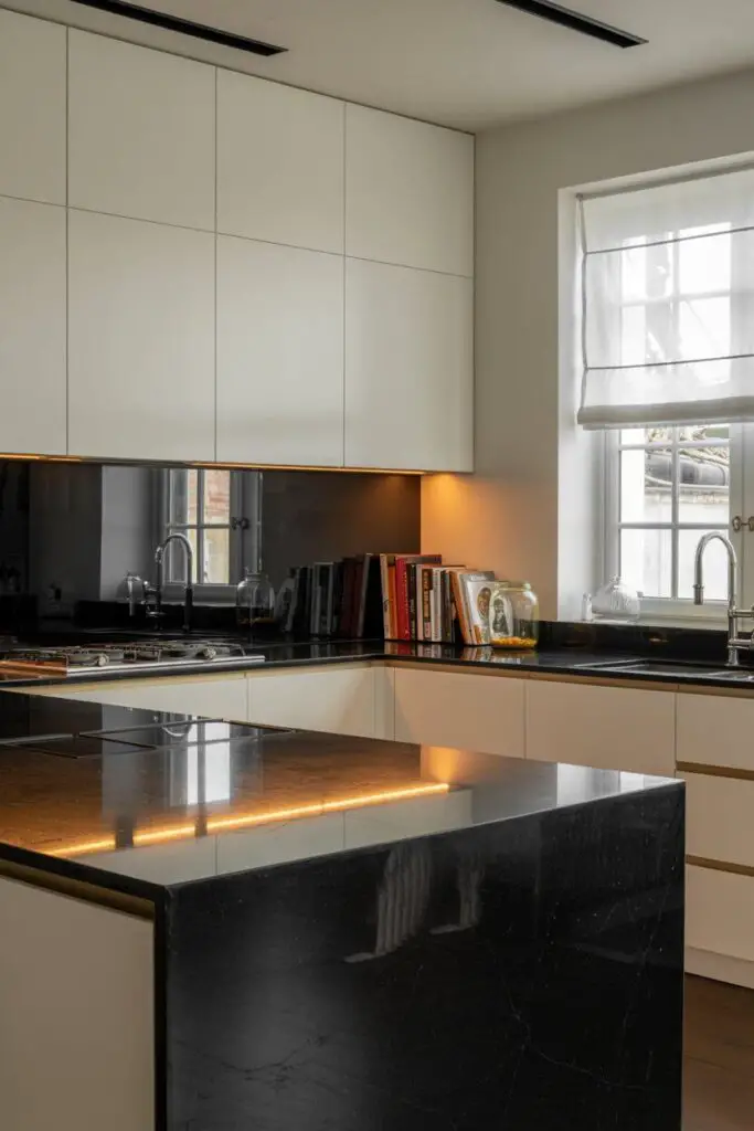 How to Design a Luxury Kitchen with a Bold Black and White Theme 4 Countertops