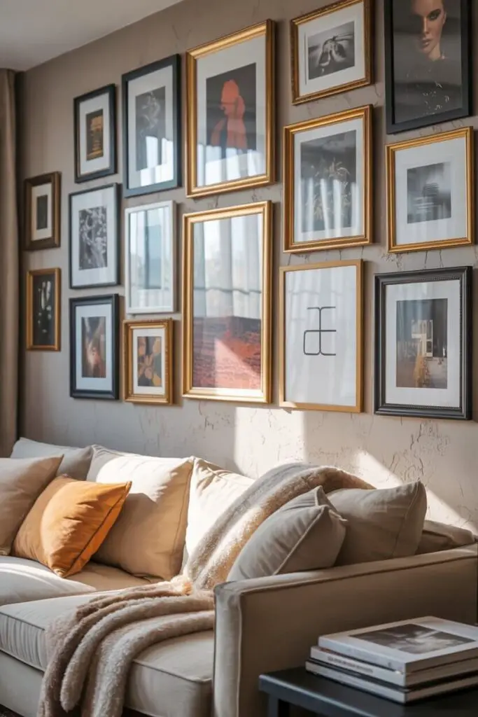 How to Create an Eclectic Home with Art and Furniture 6 Create a Gallery Wall
