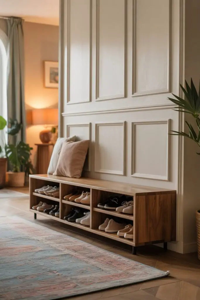 Entryway Bench with Shoe Storage