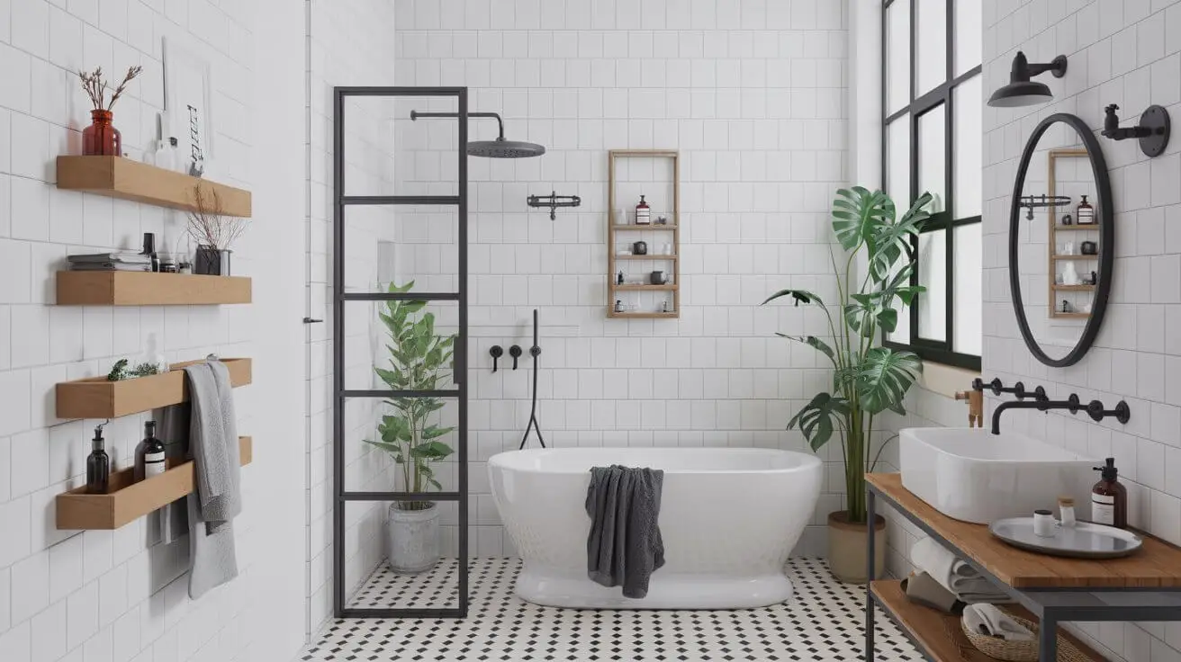 How to Create an Industrial Look in a Small Bathroom