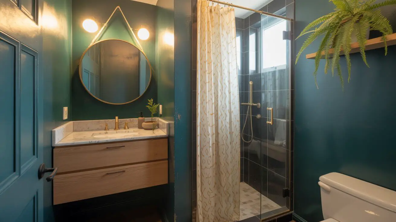 How to Decorate a Small Bathroom with Dark Walls