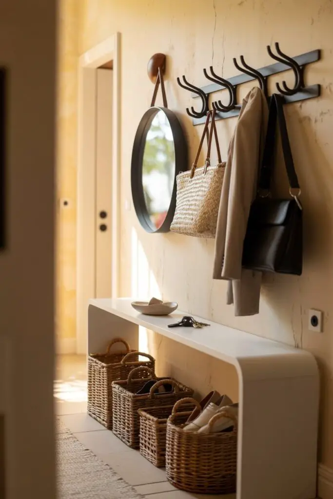 How to Design an Eclectic Entryway (That Wows Before They’ve Even Taken Off Their Shoes) 6 Incorporate Functional Storage