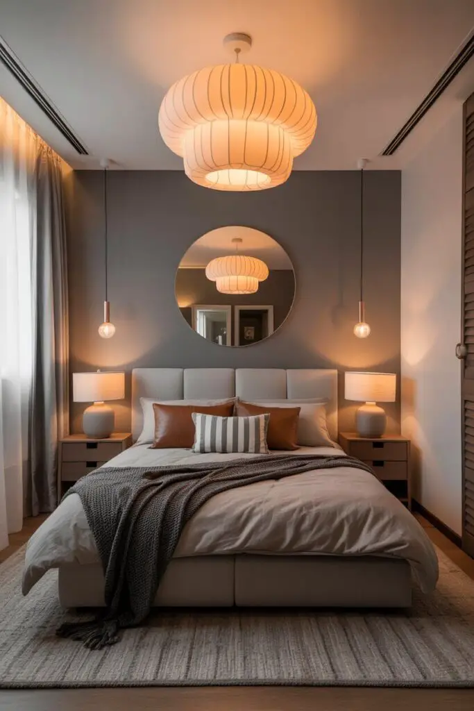 How to Make Your Small Bedroom Look Classy Without Breaking the Bank 3 Invest in Statement Lighting