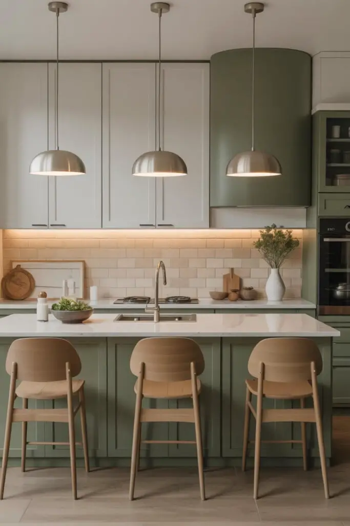 How to Design a Luxury Kitchen with a Bold Color Scheme 17 Layer in Luxury Lighting Fixtures