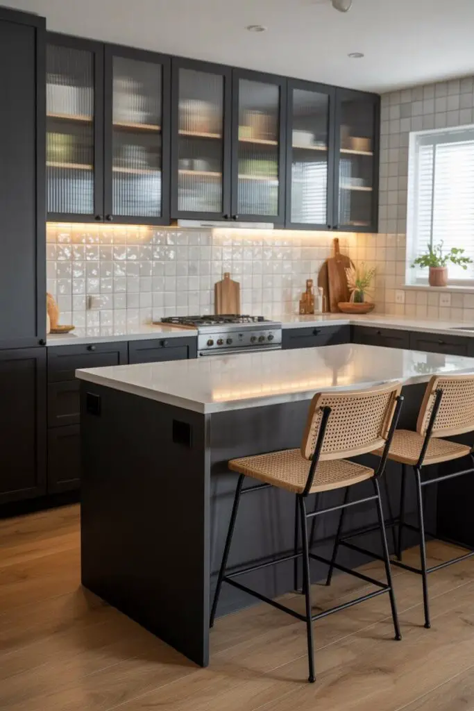 How to Design a Luxury Kitchen with a Bold Black and White Theme 7 Layer in Texture to Avoid Flatness