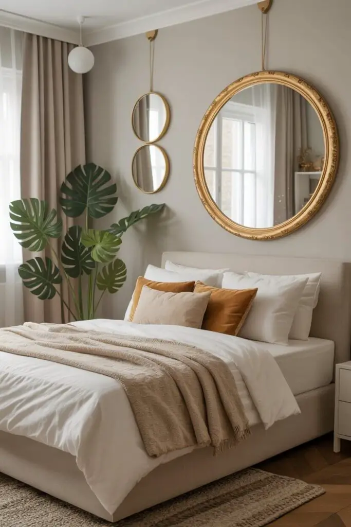 How to Incorporate Gold Accents in a Classy Bedroom: 13 Stunning Ways That Actually Work ✨ 10 Let Mirrors Do the Work