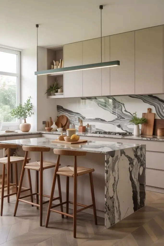 13 Chic Modern Luxury Kitchen Decor Ideas You’ll Actually Want in Your Home 2 Luxe Stone That’s Basically Art