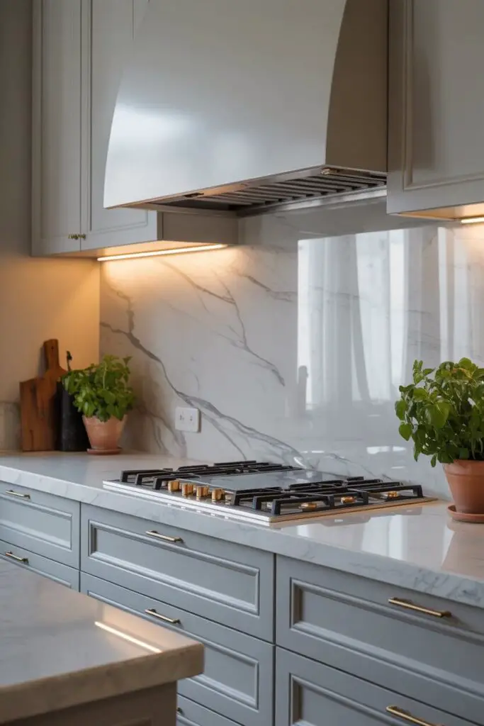 How to Create a Timeless Modern Luxury Kitchen (That Still Feels Warm and Inviting) 5 Make Your Backsplash a Subtle Showstopper