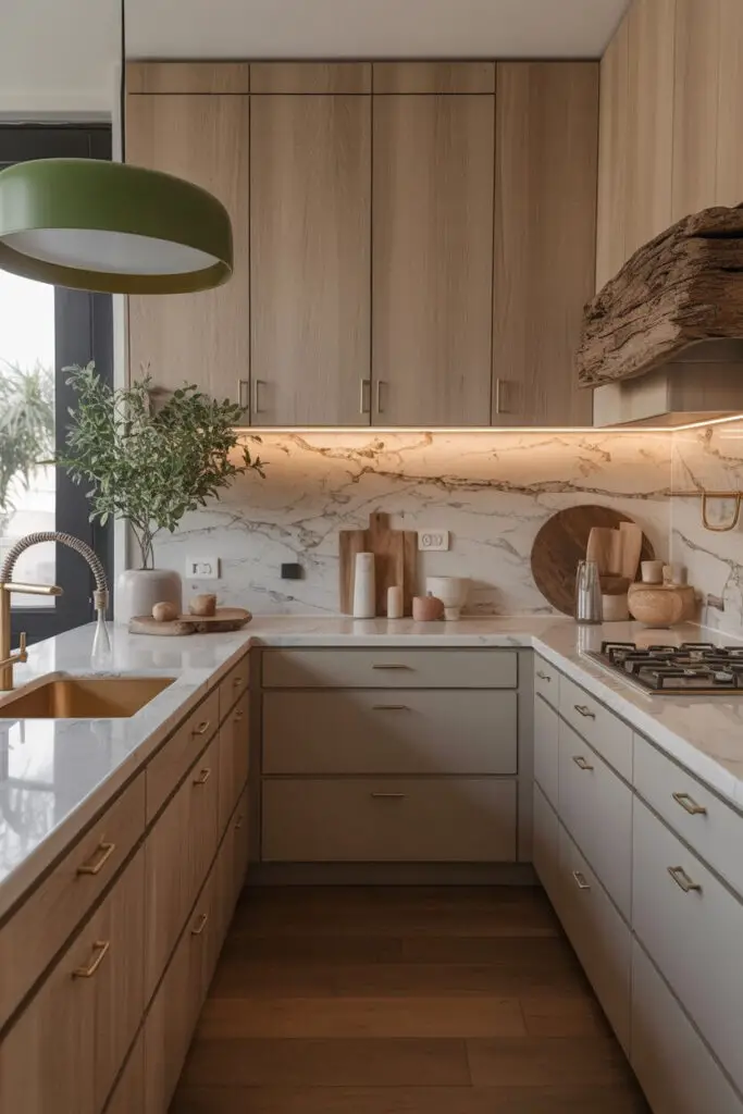 How to Incorporate Natural Textures in a Luxury Modern Kitchen 4 Mix Metals with a Natural Edge