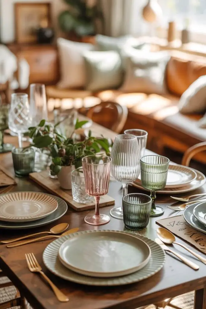 How to Decorate an Eclectic Dining Room Table: 13 Creative Ideas That Actually Work 2 Mix and Match Dinnerware