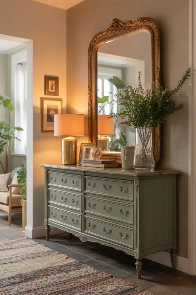 How to Design an Eclectic Entryway (That Wows Before They’ve Even Taken Off Their Shoes) 2 Pick a Statement Piece to Anchor the Space