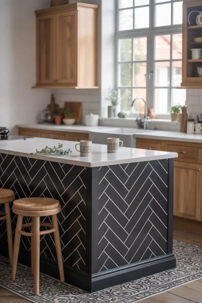 How to Design a Luxury Kitchen with a Bold Black and White Theme 13 Play with Patterns Carefully