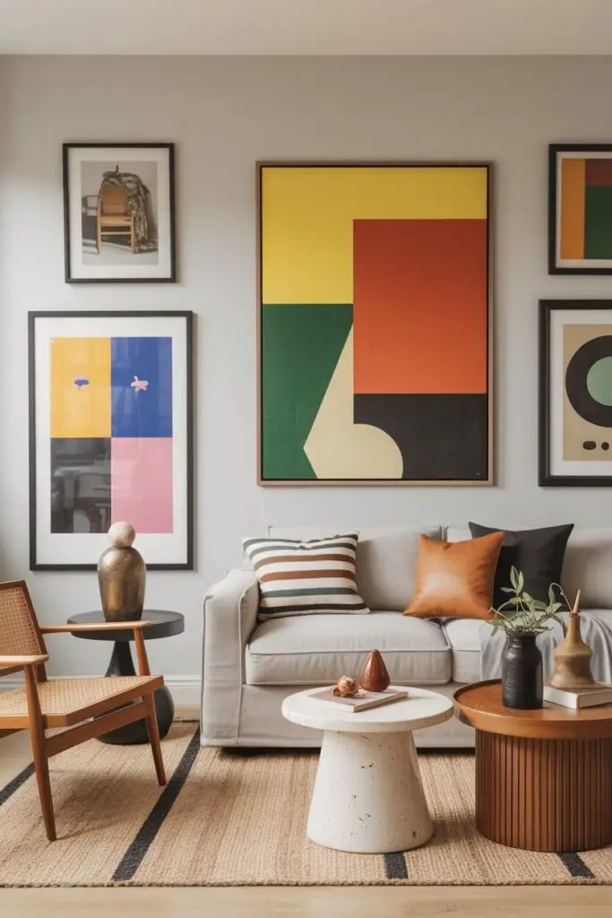 How to Create an Eclectic Home with Art and Furniture 5 Repeat Elements to Tie Things Together