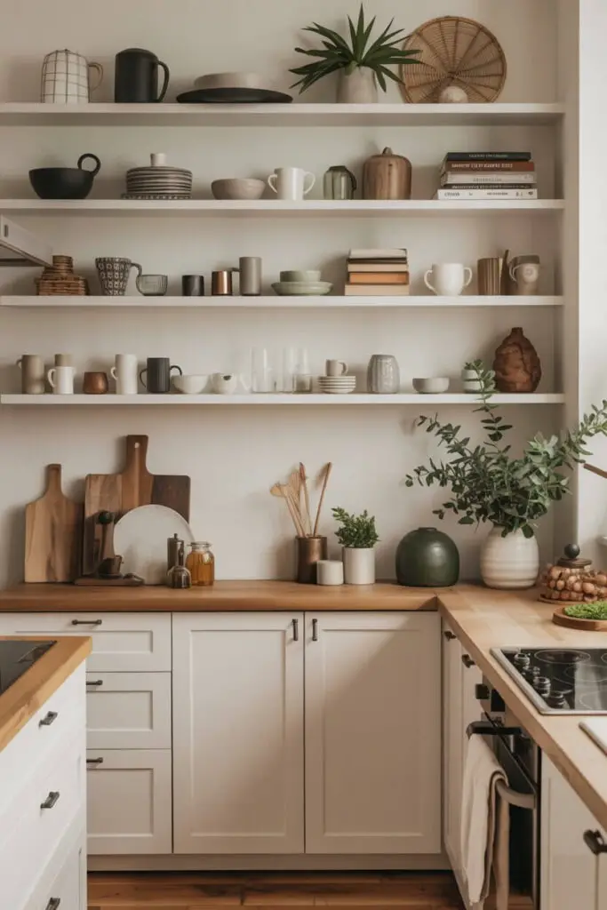 13 Chic Modern Luxury Kitchen Decor Ideas You’ll Actually Want in Your Home 7 Show‑Off Shelving Done Right