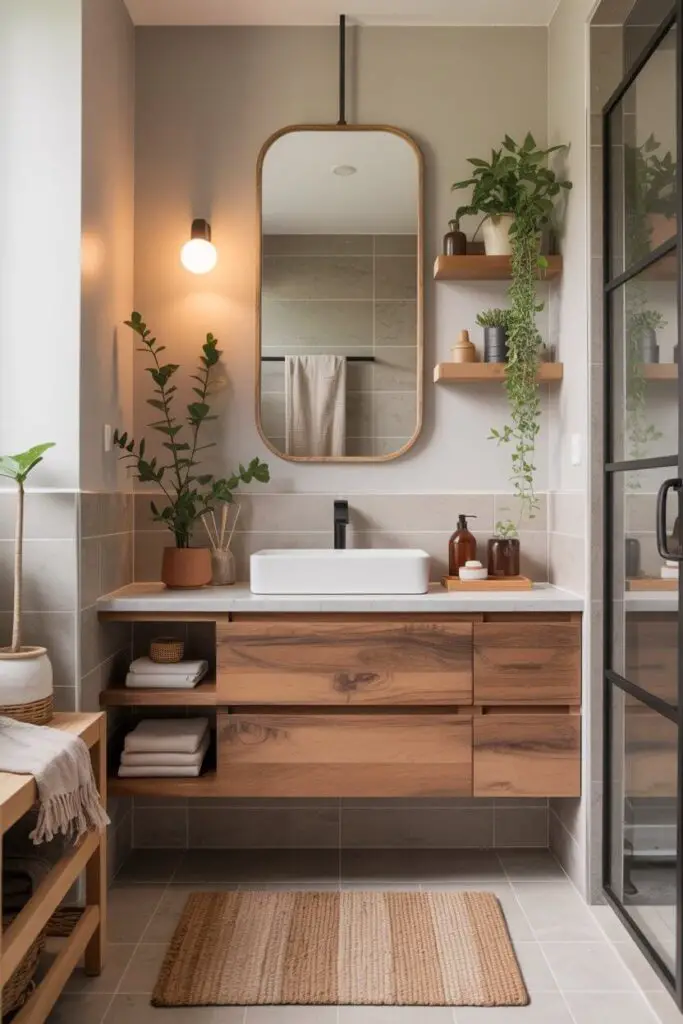 How to Incorporate Wood Accents into a Small Bathroom (Warmth, Style, and Zero Cabin Overload) 4 Small Touches with Big Impact
