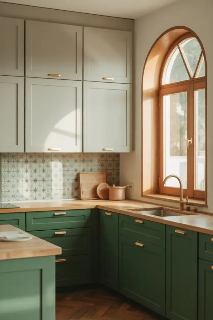 How to Design a Luxury Kitchen with a Bold Color Scheme 14 Step 11 Play with Two-Tone or Color Blocking