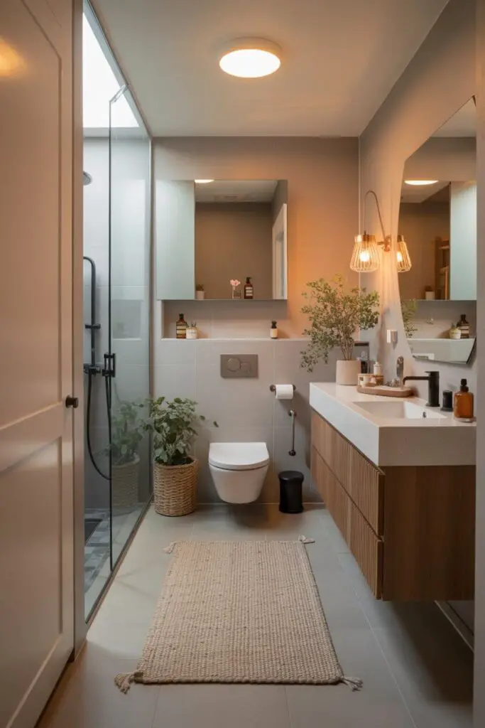 How to Arrange Furniture in a Small Bathroom (Without Losing Your Mind or Elbow Room) 3 Step Three Work with Your Bathroom’s Shape