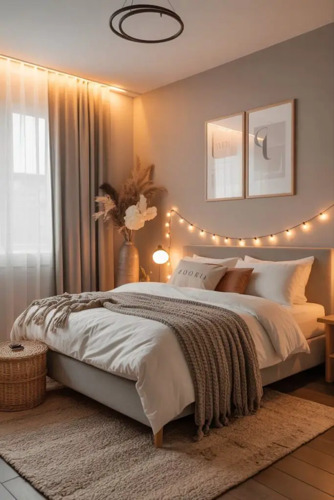 How to Create a Cozy and Classy Bedroom: 11 Tips for the Perfect Sanctuary 4 String Lights for Extra Coziness